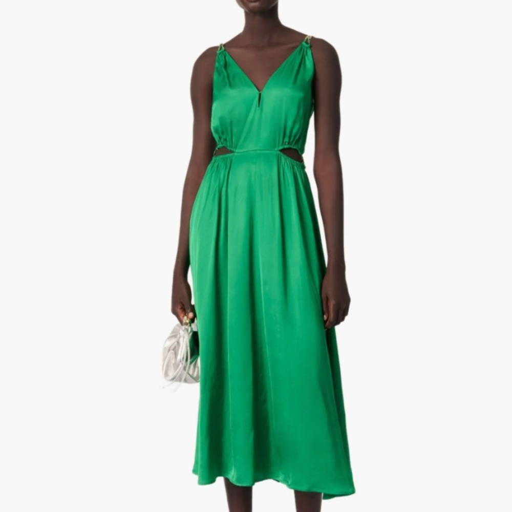 Maje Elegant Green Sleeveless Dress